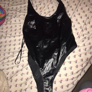 Leather body suit
